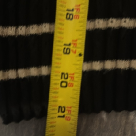 Caslon Striped Knit Sweater Black Cream | V-Neck Long Sleeve | MP - Picture 13 of 13